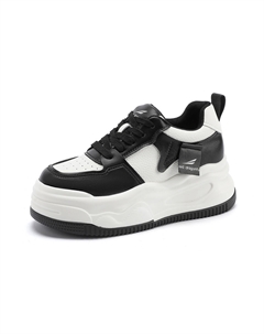 Женские непромокаемые туфли без подкладки на платформе для увеличения роста низкие, черные Red dragonfly