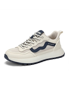 Мужские низкие кеды бежевые, цвет Beige Red dragonfly