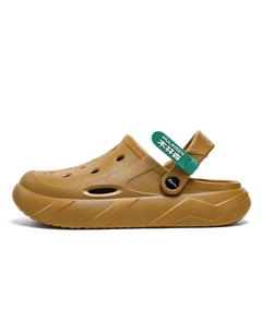 Летние дышащие, модные классические повседневные уличные, универсальные шлепанцы-клоги мужские - коричневые, цвет Brown Mulinsen