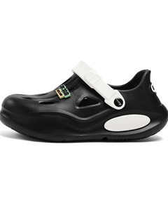 Клоги мужские черно-белые, цвет Black White Mulinsen