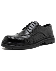 Мужские повседневные кожаные туфли черные на увеличение роста, цвет Black Height Increasing Weishibangwei