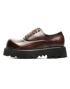 Мужские повседневные кожаные туфли Casual Leather Shoes - коричневые, увеличивающие рост, цвет Brown Height Increasing Weishibangwei