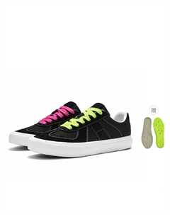 Низкие скейтерские кроссовки унисекс черные - непарные (с латексными стельками), цвет Mismatched (with Latex Insoles) 7 sevfun