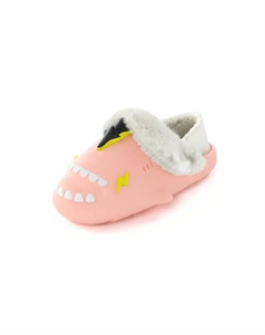 Акула Зимние Шаркикс Зимний Молниевый Дракон, Закрытые Тапочки на Каблуке Унисекс Розовые, цвет Pink Helloslippers