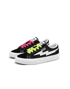 Низкие повседневные кроссовки унисекс — разноцветные черно-зелено-фиолетовые, цвет Mismatched Black Green Purple Miniso