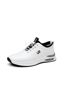 Амортизирующие устойчивые к истиранию нескользящие повседневные туфли мужские белые, цвет White Mulinsen