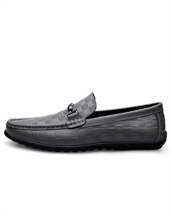 Мокасины унисекс черные/коричневые/серые/синие — серые, цвет Gray Lexon