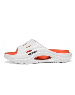 Тихие быстросохнущие шлепанцы мужские бело-оранжевые, цвет White Orange Trespass