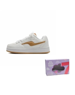 Низкие скейтерские кроссовки унисекс сине-желтые бело-золотые, цвет White Gold 7 sevfun