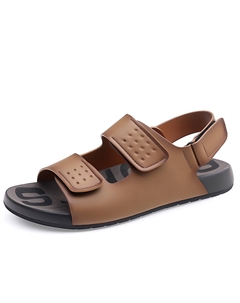 Мужские пляжные сандалии коричневые, цвет Brown Kung fu partners