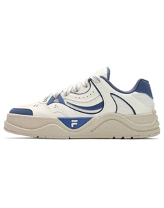 50 низкие скейтерские кроссовки мужские сине-белые, цвет Blue White Fila fusion