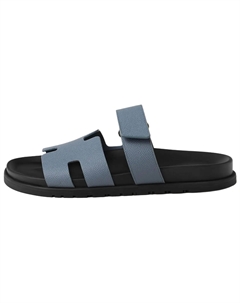 HERMES Шлёпанцы Chypre Slide мужские синие Hermès