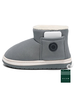 Тёплые износостойкие противоскользящие короткие унты унисекс серые, цвет Gray Cat power