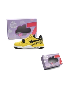 Низкие скейтерские кроссовки унисекс желто-черные, цвет Yellow Black 7 sevfun