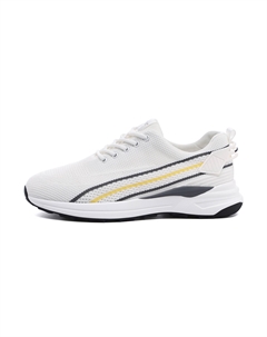 Мужские белые низкие спортивные кроссовки устойчивые к истиранию, цвет White Red dragonfly