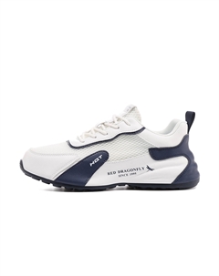 Мужские дышащие низкие кеды повседневные бело-голубые, цвет White Blue Red dragonfly