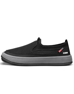 Мужские черные повседневные кроссовки с амортизацией, противоскользящей и износостойкой подошвой, цвет Black Fcmm