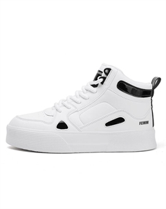 Кроссовки для скейтбординга High Top мужские бело-черные, цвет White Black Fcmm