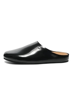 Износостойкие закрытые тапочки унисекс глянцевый черный, цвет Shiny Black 15 mins