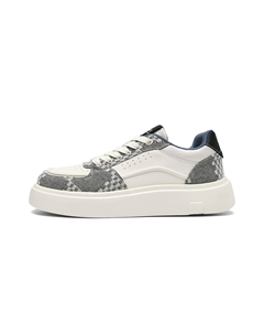 Низкие скейтерские кроссовки мужские бело-черные, цвет White Black Hla