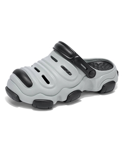 Клоги мужские серо-черные, цвет Gray Black Tonybear