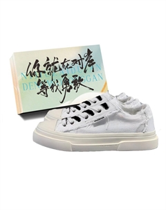 Кроссовки мужские низкие черно-белые с белой коробкой, цвет White+Box Jimixiong