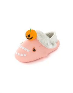 Акула Зимние Шаркикс Зимняя Тыква, Закрытые Тапочки на Каблуке Унисекс Розовые, цвет Pink Helloslippers