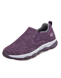 Низкие легкие слипоны на мягкой подошве унисекс темно-фиолетовые, немного маломерят для женщин, цвет Dark Purple, Slightly Small for Women Rongshi