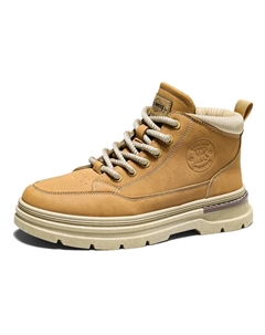 Мужские ботинки Martin черно-коричневые с желтым, цвет Yellow Tonybear