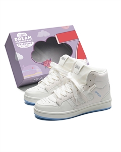 Высокие скейтерские кроссовки унисекс подарочный набор градиент белый синий, цвет Gradient White Blue 7 sevfun