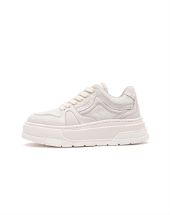 Мужские низкие скейтерские кеды белые, цвет White Red dragonfly