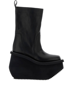 14 мм заводские ботинки на платформе с отстрочкой, черный Rick owens