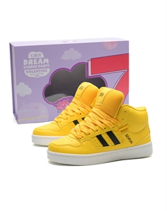 Высокие скейтерские кроссовки унисекс подарочный набор жёлто-чёрный, цвет Yellow Black 7 sevfun