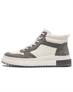 Скользоустойчивые высокие скейтерские кроссовки на 5 см, мужские, белые Qiaonai