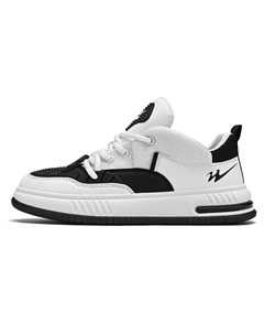 Низкие кеды для скейтбординга мужские бело-черные Binary