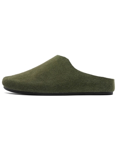 Мужские тапочки с закрытым носком на резиновой подошве, устойчивой к истиранию, оливкового цвета, цвет Olive Green Madallo