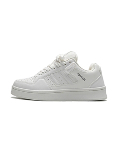 Износостойкие унисекс скейтерские кроссовки лоу-топ белые, цвет White 7 sevfun