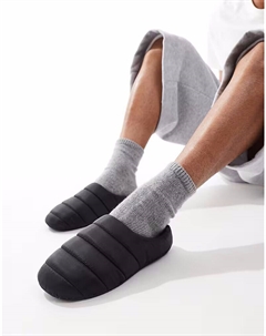 Тапочки из черного нейлона Asos design