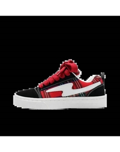 Низкие скейтерские кроссовки унисекс Scottish Red с красными ремешками, цвет Scottish Red (Red Strap) Jimixiong