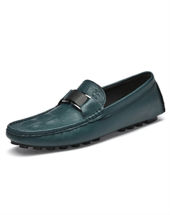 Мокасины мужские черно-сине-бело-серые синие, цвет Blue[Leather Shoe Size: Athletic Shoes 41 = Size 40 in This Model] Mulinsen
