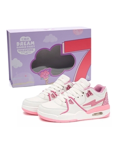 Износостойкие лоу-топ скейтборд кроссовки унисекс бело-розовые, цвет White Pink 7 sevfun