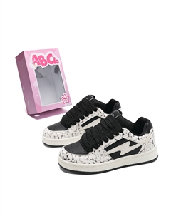 Амортизирующие противоскользящие скейтерские кеды унисекс бело-розовые, цвет White Pink Abcio