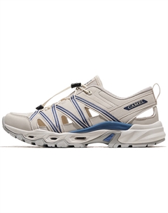 Мужские туристические ботинки для речного треккинга бежево-серые с синим, цвет Beige Gray/ Blue Camel