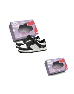 Износостойкие и легкие низкие скейтерские кроссовки унисекс в коробке бело-черные, цвет White Black 7 sevfun