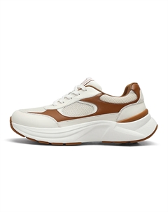 Низкие повседневные мужские туфли бело-коричневые, цвет White Brown Crown