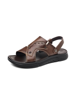 Пляжные сандалии мужские черно-коричневые коричневые, цвет Brown Mulinsen