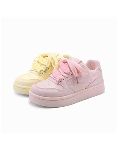 Износостойкие и легкие низкие скейтерские кроссовки унисекс - желто-розовые непарные (рыбные аксессуары), цвет Yellow Pink Mismatched (Fish Accessories) 7 sevfun