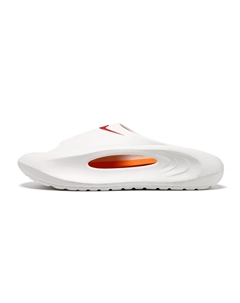 ЭВА спортивные шлепанцы быстросохнущие противоскользящие унисекс бело-оранжевые, цвет White Orange Binary