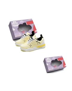 Износостойкие и легкие низкие скейтерские кроссовки унисекс в коробке Кремово-желтый, цвет Cream Yellow 7 sevfun