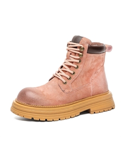 Мужские ботинки Martin для увеличения роста розовые, цвет Pink Height Increasing Fapai